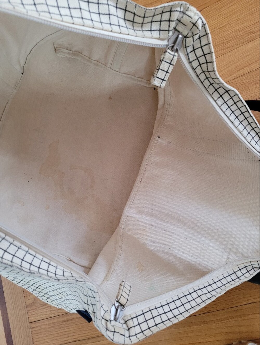 BAGGU WEEKEND BAG IN NATURAL GRID - Picture 8 of 8